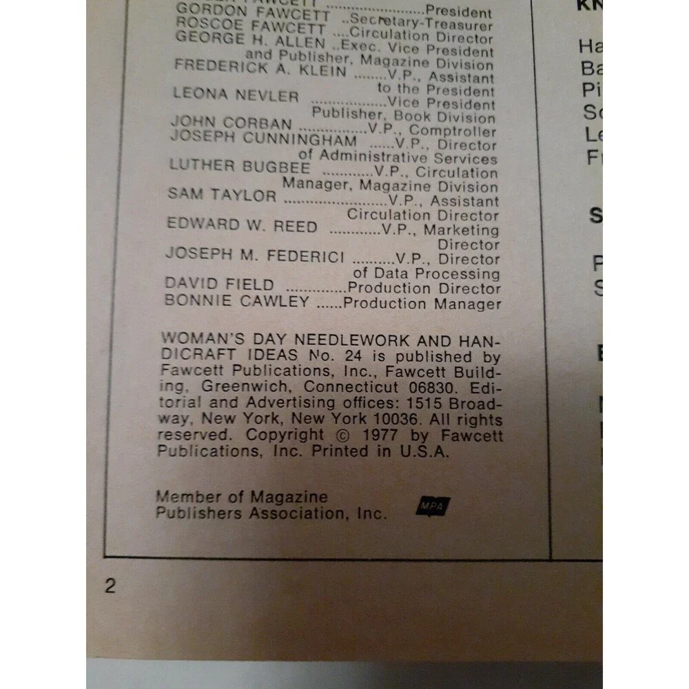 Woman's Day Needlework & Handicrafts Ideas #24 c1977 Woman’s Day Service Series